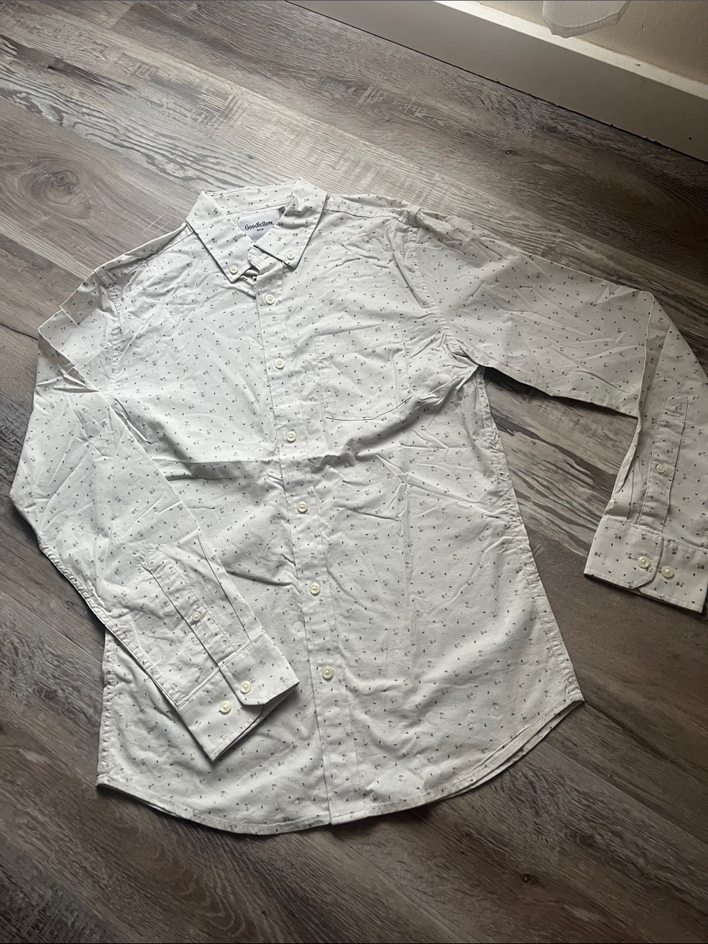 Goodfellow & Co The Everywear Poplin button-up mushroom design
